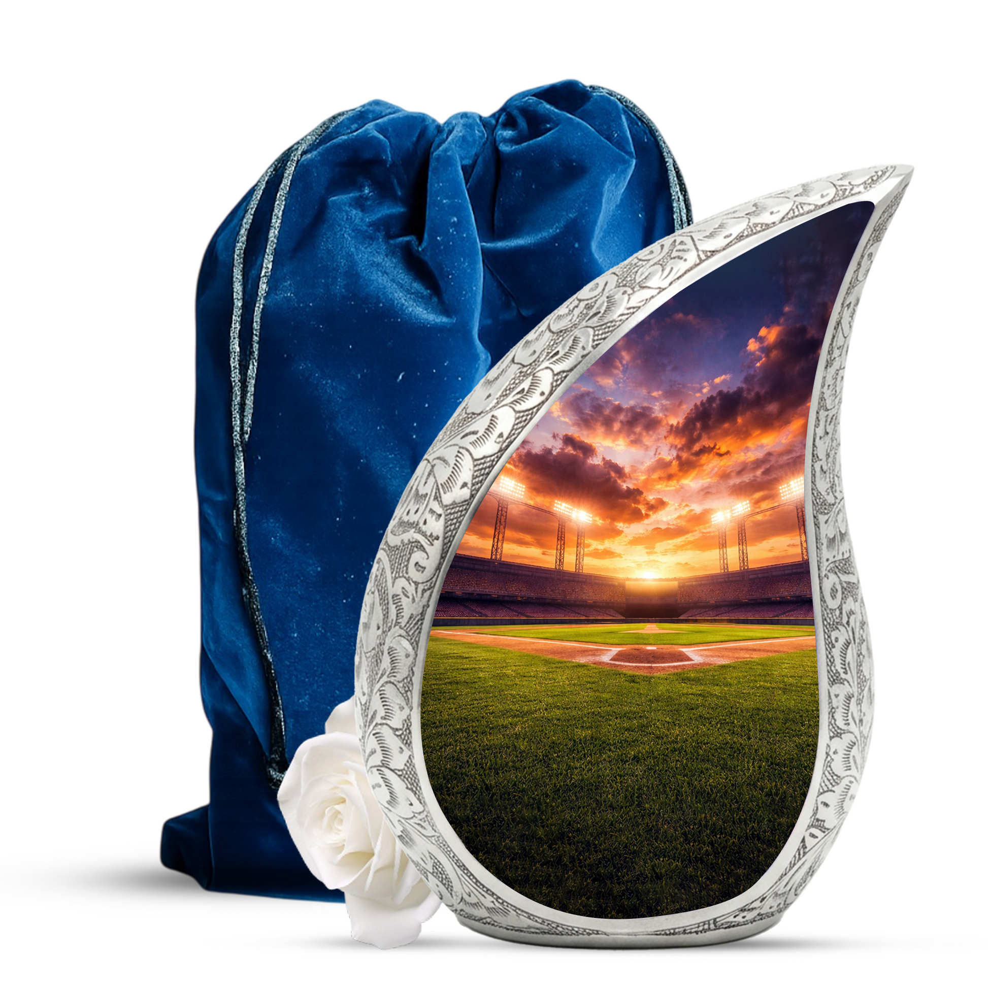 Baseball Stadium Adult Urn for Human Ashes – Premium Baseball Ground Cremation Urn