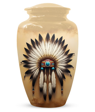 Native Urn for Human Ashes | Native American Inspired Adult Cremation Urn Memorial
