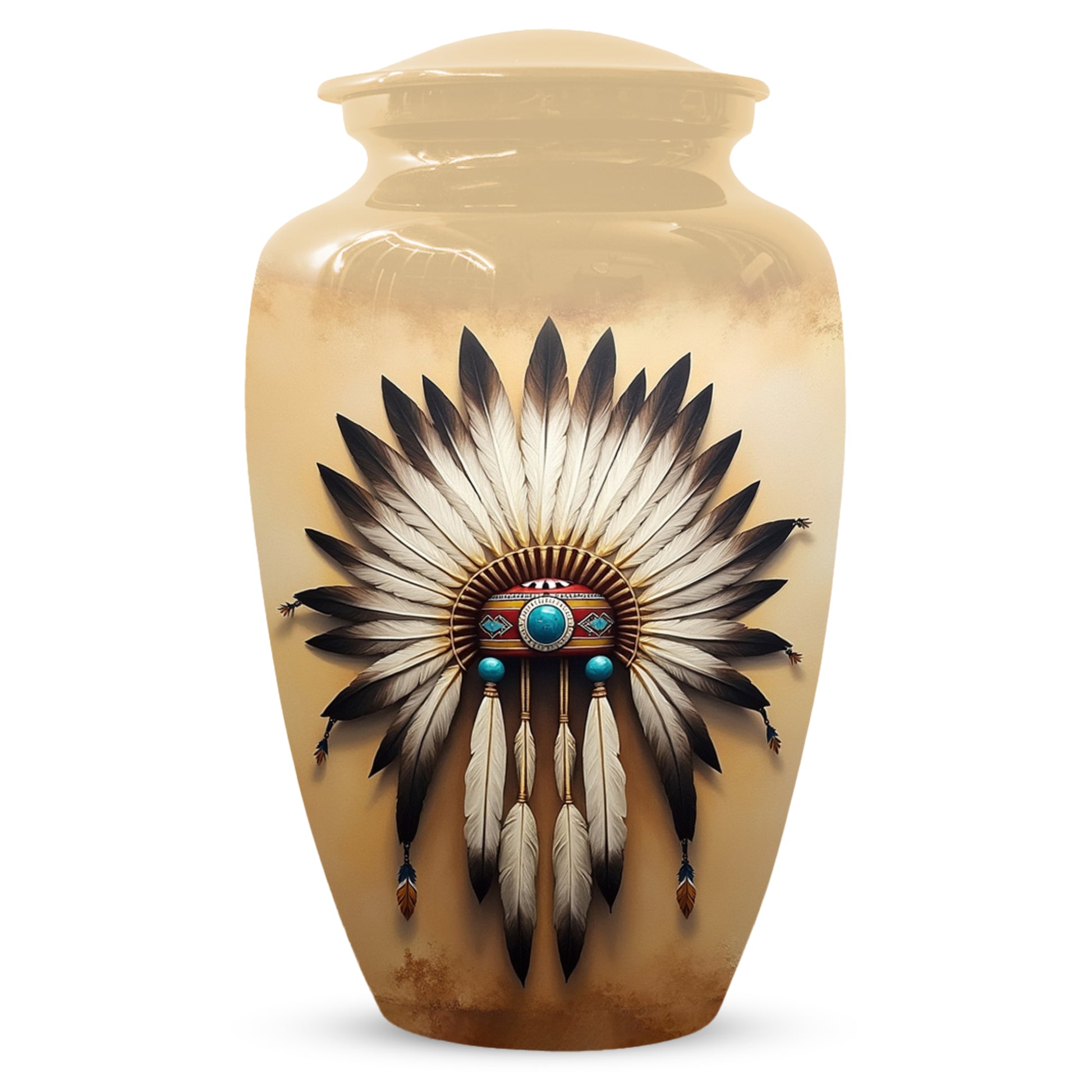Native Urn for Human Ashes | Native American Inspired Adult Cremation Urn Memorial