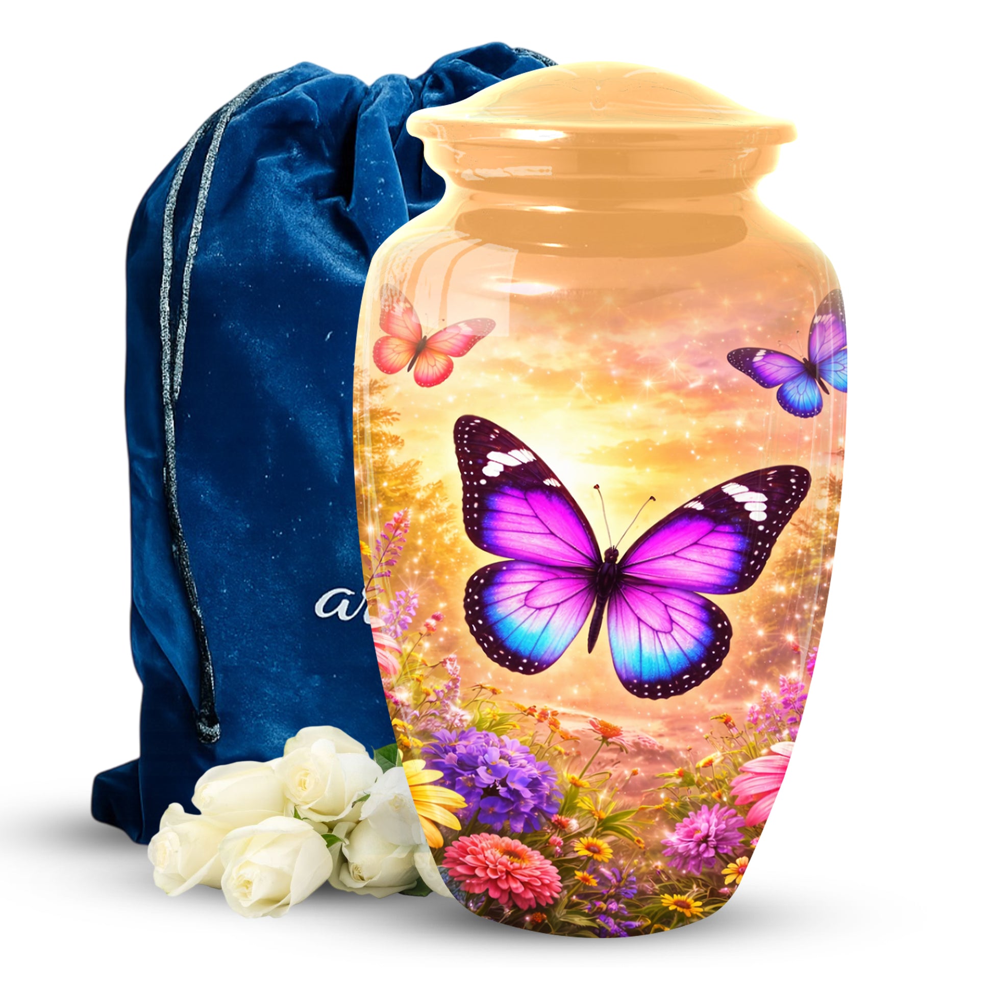 Personalized Butterfly Urn for Mom – Butterfly Large  Urns for Human Ashes