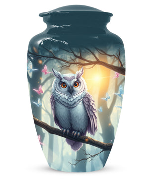 Personalized Owl Urn for Mom – Custom Owl Cremation Urn for Ashes