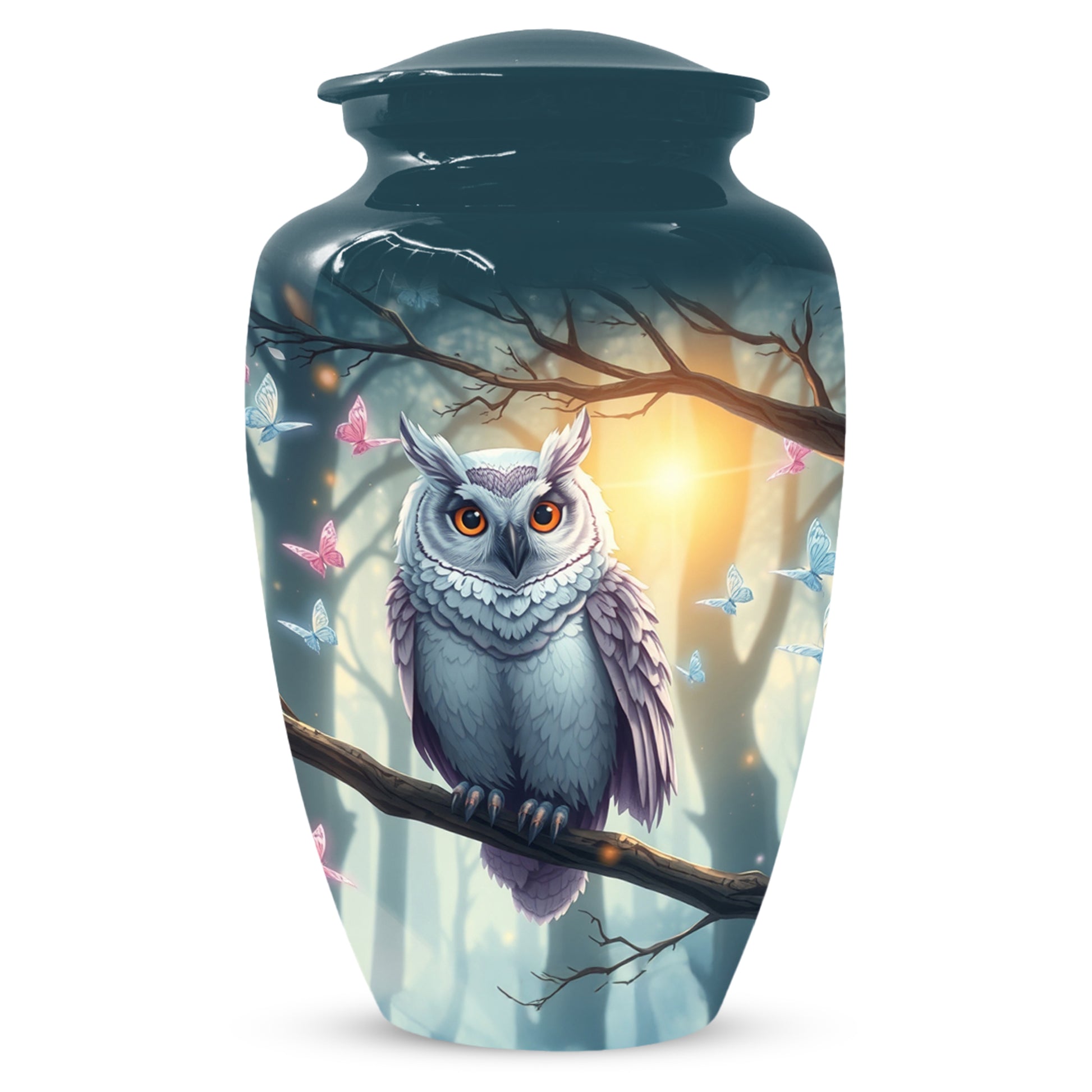 Personalized Owl Urn for Mom – Custom Owl Cremation Urn for Ashes