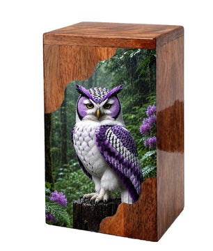 Owl Wooden Cremation Urn – Woodland Memorial Urn