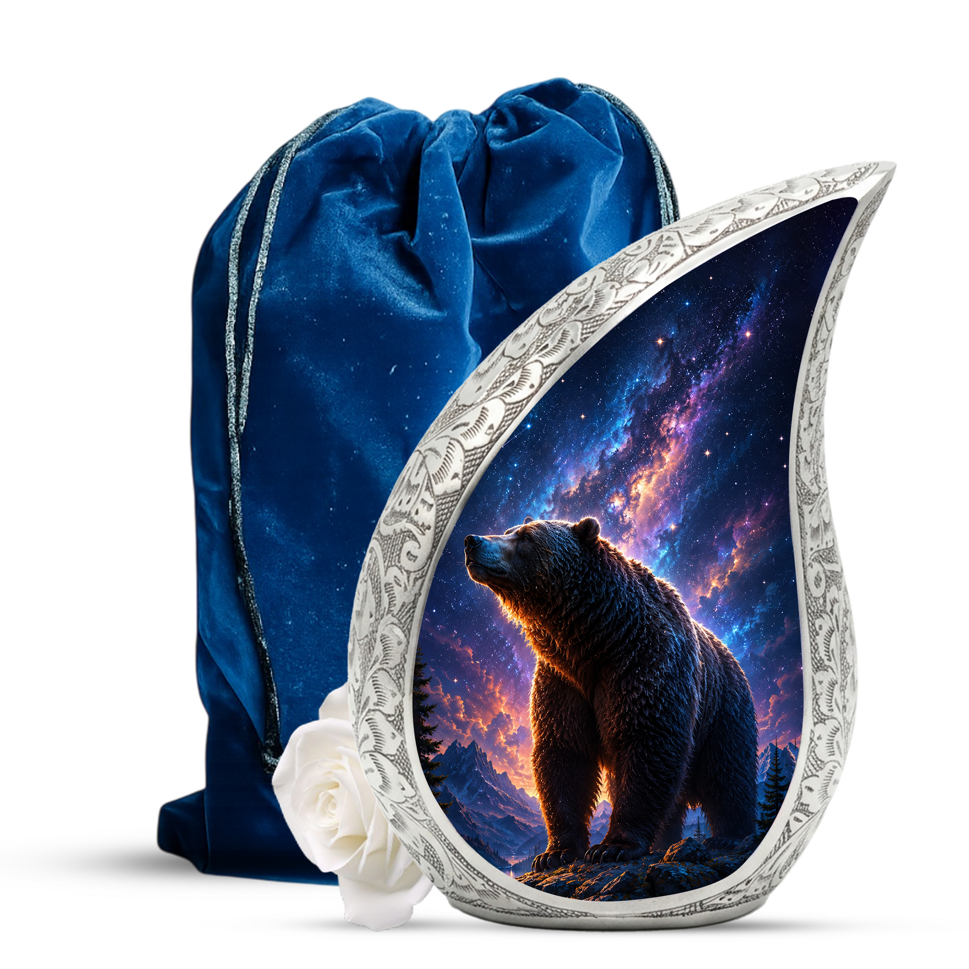 Bear Mountain Adult Urn for Human Ashes – Wildlife Adult Cremation Urn