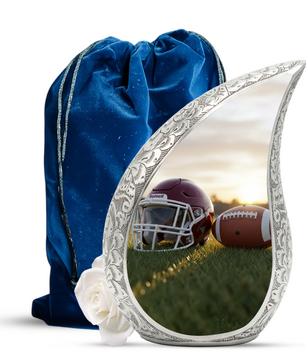 Football Urn for Dad | Adult Cremation Urn | Personalized Memorial Urn for Father, Men & Loved Ones