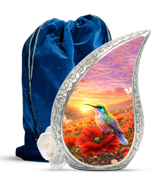 Hummingbird Memorial Urn for Mom | Urn for Human Ashes | Keepsake Urn for Mom