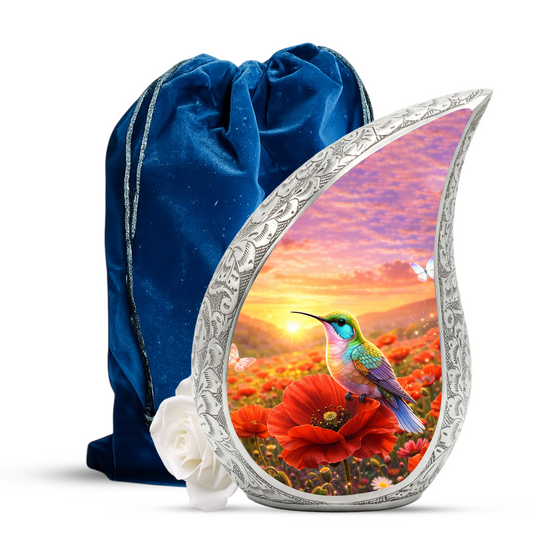 Hummingbird Memorial Urn for Mom | Urn for Human Ashes | Keepsake Urn for Mom