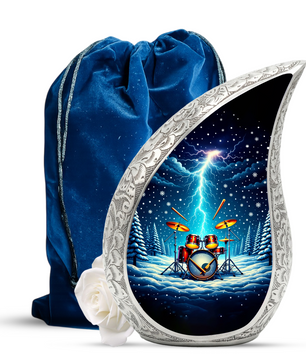 Drum Set Adult Urn for Human Ashes – Premium Drum Set Cremation Urn