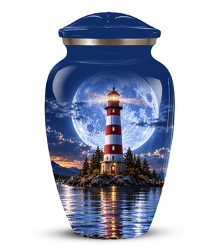 Lighthouse Adult Cremation Urn for Ashes | Ocean Memorial Urn | Personalized Adult Urn for Human Ashes