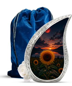 Sunflower Urn for Human Ashes | Beautiful Floral Cremation Urn for Mom & Women