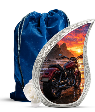 Motorcycle Urn for Dad, Biker Cremation Urn for Ashes,Keepsake Urn for Dad