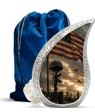 Military Urn for Human Ashes | Adult Military Cremation Urn & Patriotic Memorial Urn