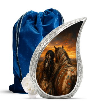 Native American Urn for Human Ashes – Beautiful Memorial Urn for Mom, Women & Female Loved Ones