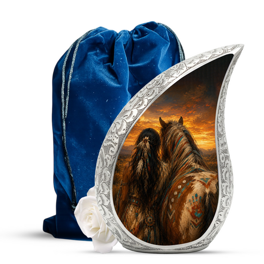 Native American Urn for Human Ashes – Beautiful Memorial Urn for Mom, Women & Female Loved Ones