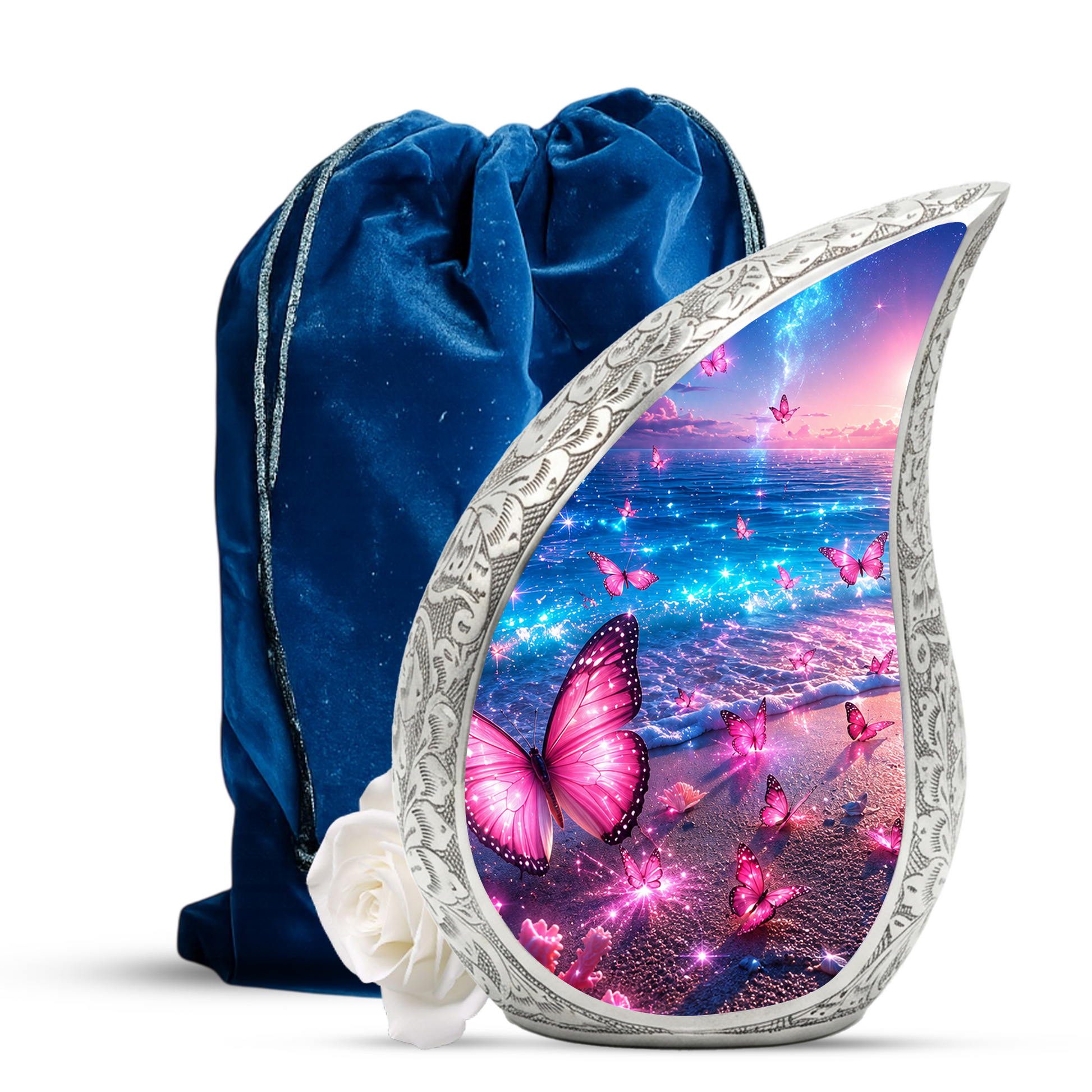 Butterfly Urn for Human Ashes | Adult Cremation Urn with Butterfly Design