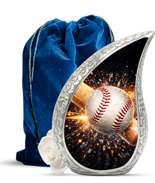 Baseball Memorial Urn for Dad | Personalized Adult Cremation Urn