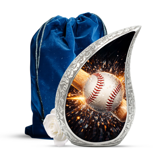 Baseball Memorial Urn for Dad | Personalized Adult Cremation Urn