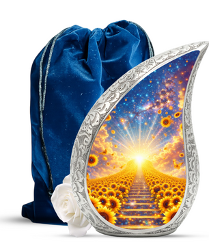 Sunflower Heaven Adult Urn for Human Ashes – Premium Sunflower Cremation Urn