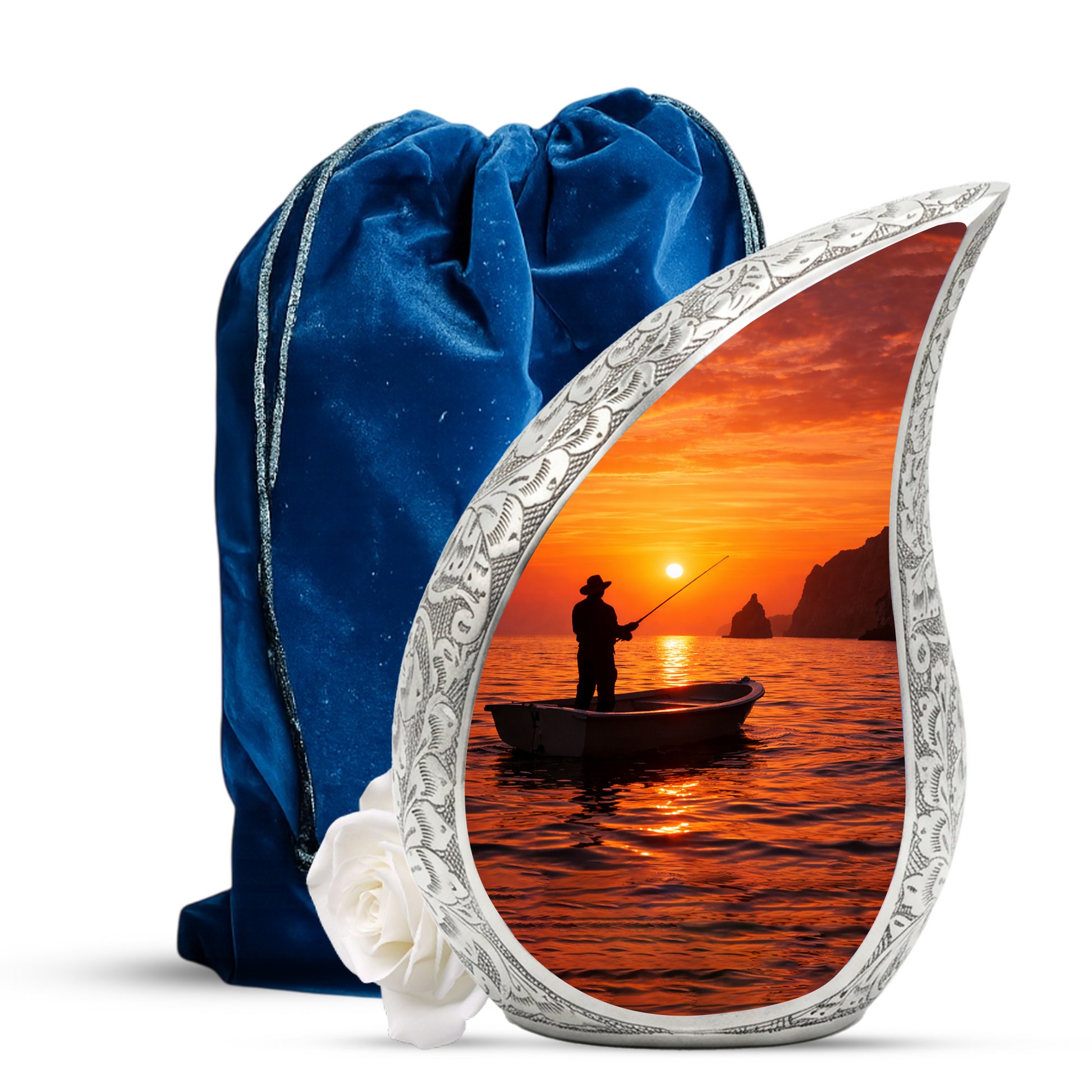 Gone Fishing Urn, Personalized Urn for Dad, Fishing Urns for Human Ashes
