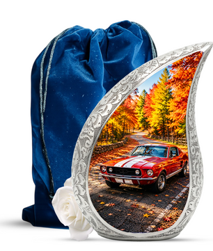 Classic Muscle Car Memorial Urn for Dad, Vintage Car Funeral Urn