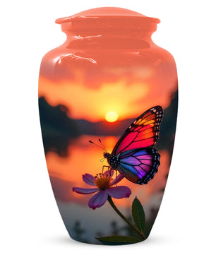 Butterfly Sunset Urn for Human Ashes | Butterfly Sunset Cremation Urn