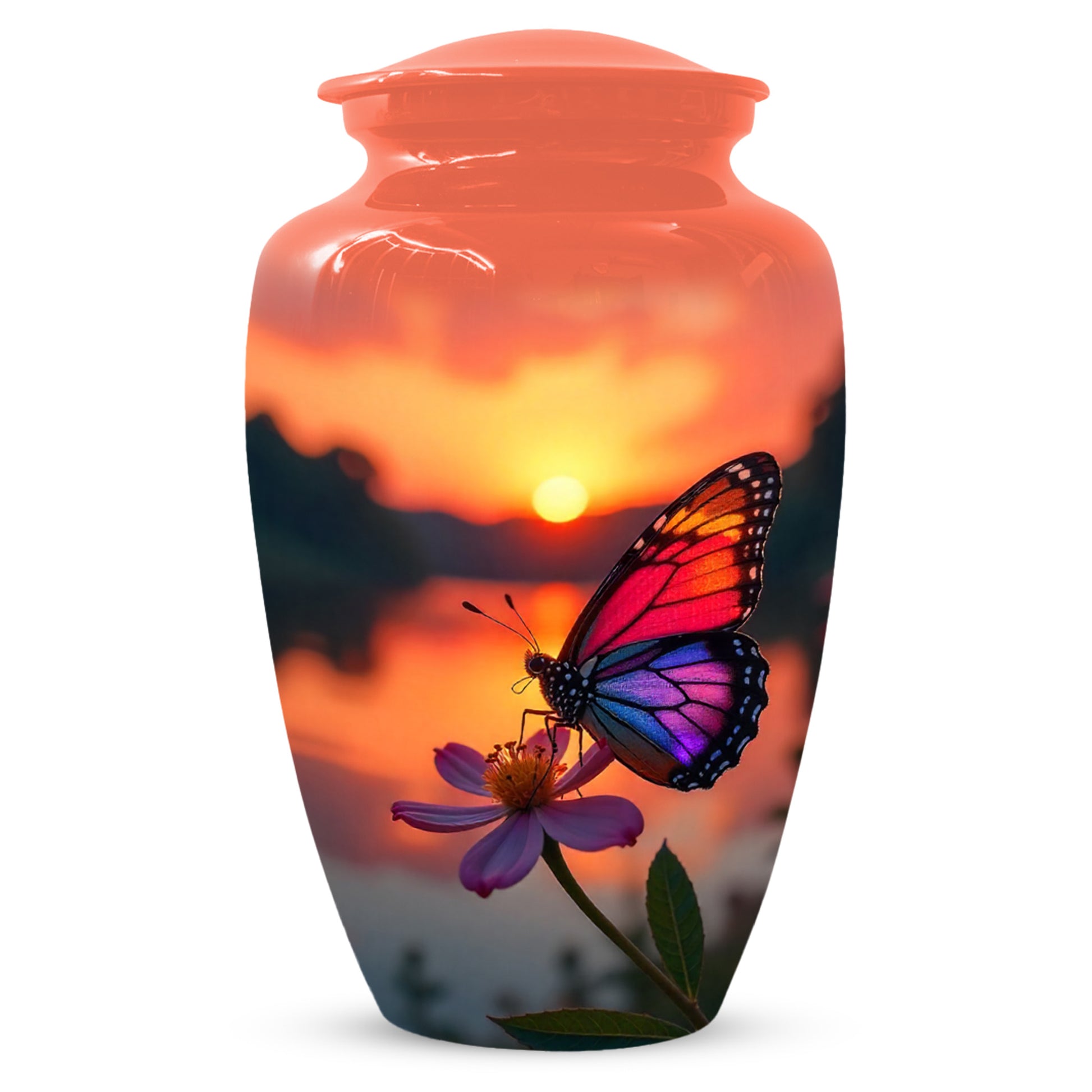 Butterfly Sunset Urn for Human Ashes | Butterfly Sunset Cremation Urn