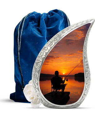 Fishing Urn for Dad | Gone Fishing Cremation Urn for Male Ashes,