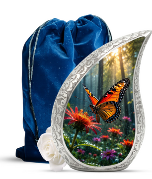 Butterfly Urn for Human Ashes | Adult Cremation Urn with Butterfly Design