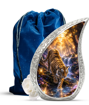 Tiger Adult Urn for Ashes | Premium Adult Cremation Urn for Human Ashes Memorial