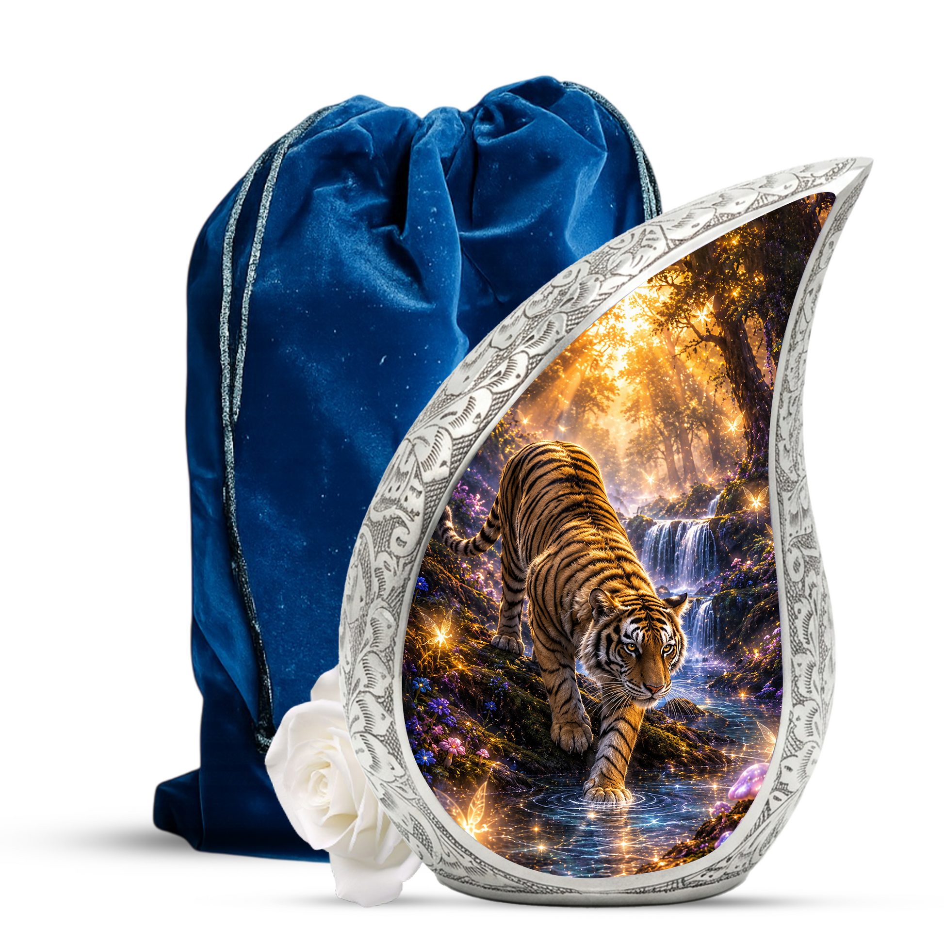 Tiger Adult Urn for Ashes | Premium Adult Cremation Urn for Human Ashes Memorial