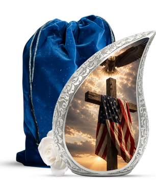 Cross Urn for Human Ashes | Christian Adult Cremation Urn for Men & Women