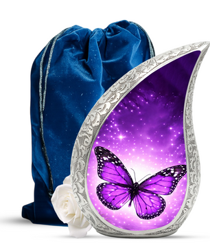 Purple Butterfly Urn for Human Ashes | Butterfly Urn | Urn for Mom