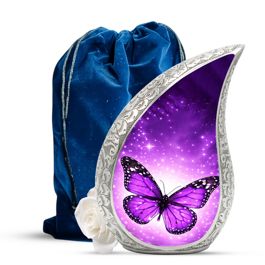 Purple Butterfly Urn for Human Ashes | Butterfly Urn | Urn for Mom