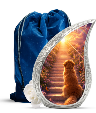 Dog Heaven Urn for Human Ashes | Adult Cremation Urn | Personalized Dog Memorial Urn