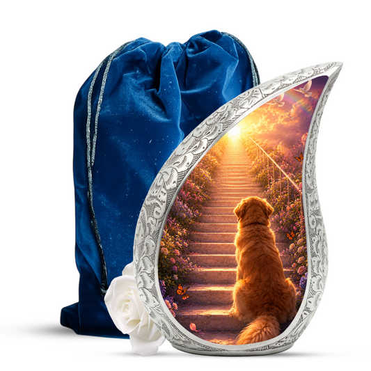 Dog Heaven Urn for Human Ashes | Adult Cremation Urn | Personalized Dog Memorial Urn