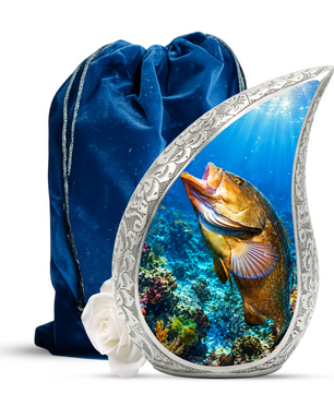 Fishing Urn for Dad Ashes | Gone Fishing Cremation Urn for Men, Fishing Urn for Human Ashes,