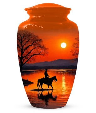 Cowboy Urn for Ashes | Western Cremation Urn for Dad