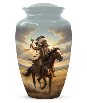 Warrior Horse Urn for Mom & Women | Unique Adult Female Cremation Urn for Human Ashes