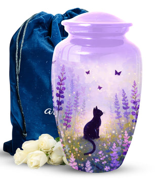 Cat Urn for Mom | Beautiful Cat Cremation  Large Urn for Mother|Funeral Urn for Human Ashes