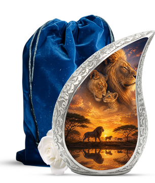 Lion Urn for Adult Ashes | Majestic Adult Cremation Urn for Human Ashes Memorial