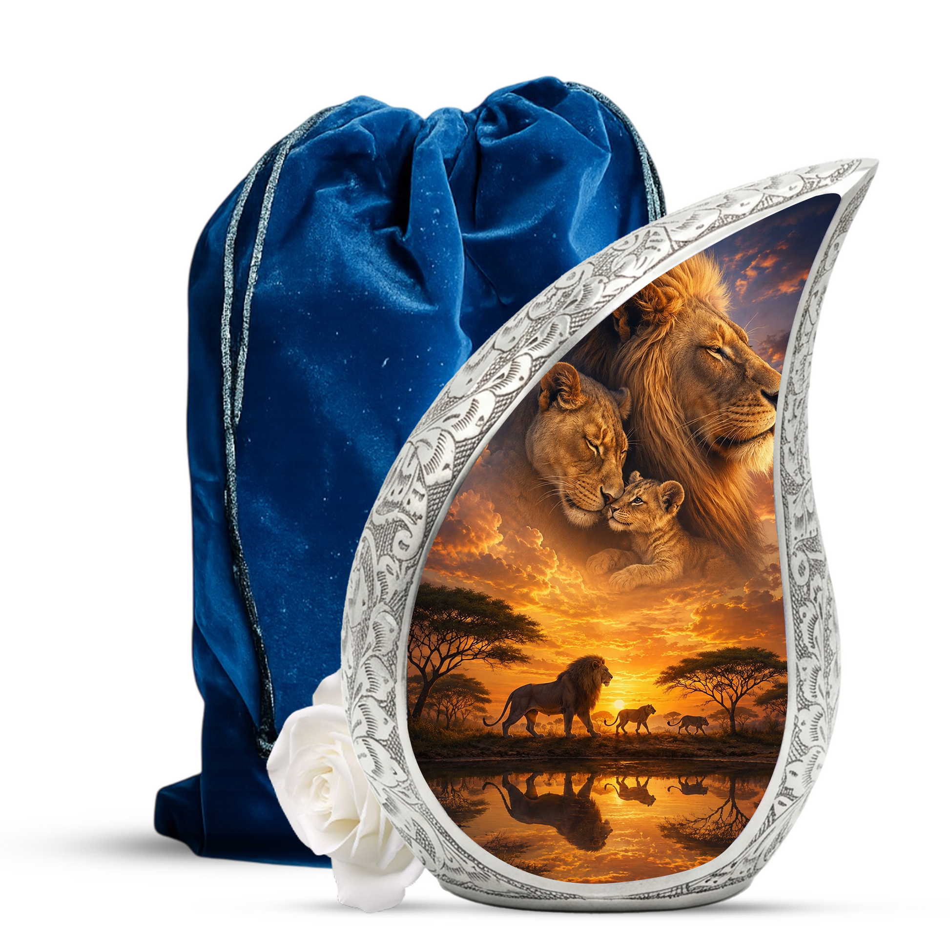 Lion Urn for Adult Ashes | Majestic Adult Cremation Urn for Human Ashes Memorial