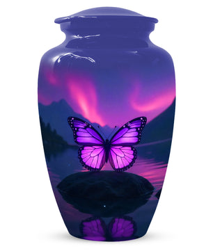 Purple Butterfly Urn for Human Ashes | Purple Butterfly Cremation Urn