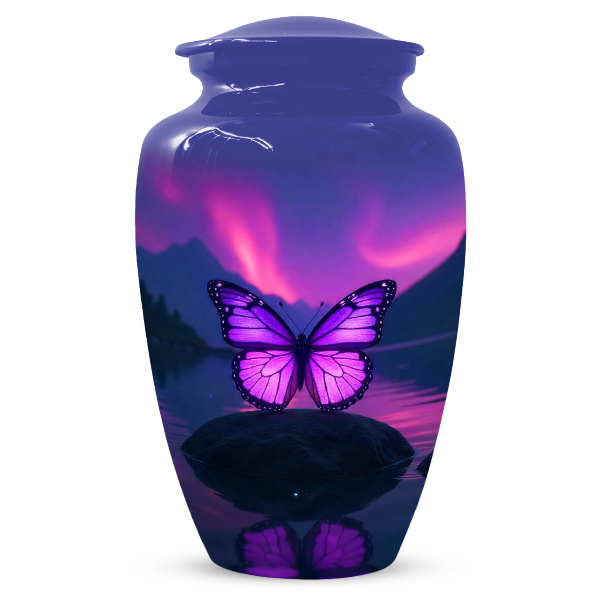 Purple Butterfly Urn for Human Ashes | Purple Butterfly Cremation Urn