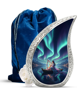 Northern Lights Urn for Mom | Beautiful Memorial Urn for Women