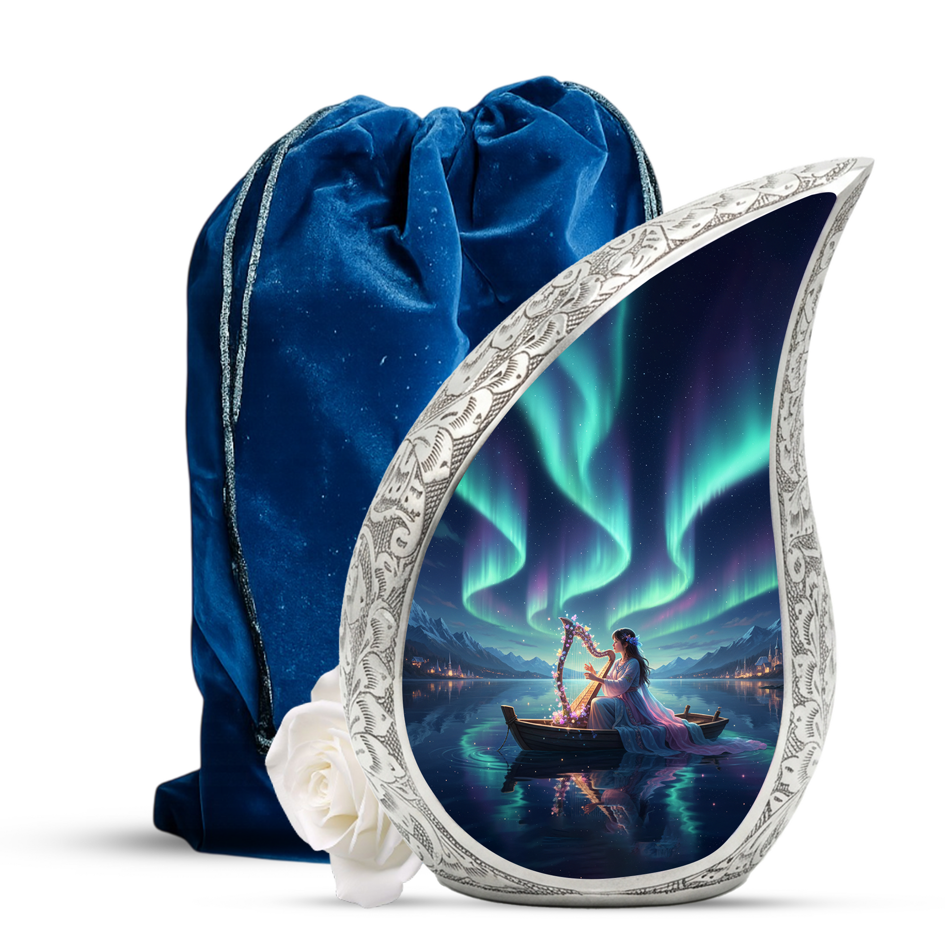 Northern Lights Urn for Mom | Beautiful Memorial Urn for Women