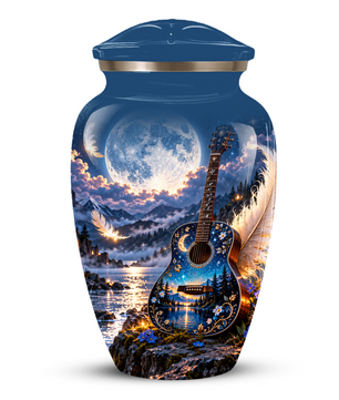 Personalized Guitar Cremation Urn for Ashes, Musical Tribute Urn for Human Ashes