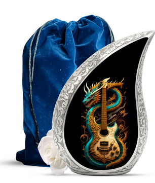 Dragon Guitar Adult Cremation Urn – Personalized Adult Urn for Ashes| Premium Cremation Urn for Human Ashes