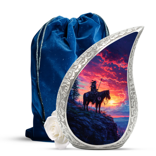 Native American Adult Urn for Human Ashes – Premium Native American Cremation Urn |
