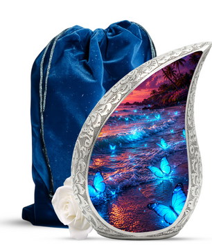Butterfly Beach Ocean Urn for Human Ashes | Butterfly Urn for Ashes