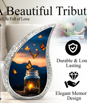 Butterfly Memorial Urn for Ashes, Adult Cremation Urn for Mom